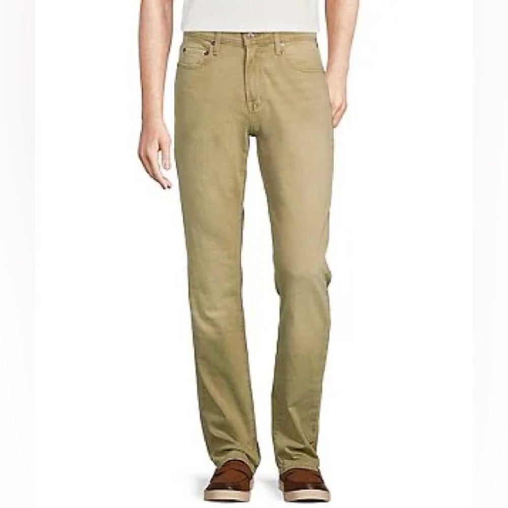 NWT Premium Denim Relaxed Straight Fit Light Wash Stretch Jeans Men’s 42x30